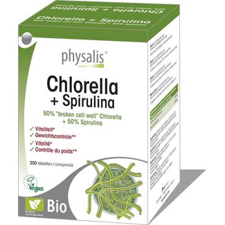 Physalis Chlorella & spirulina bio 200 comprimidos