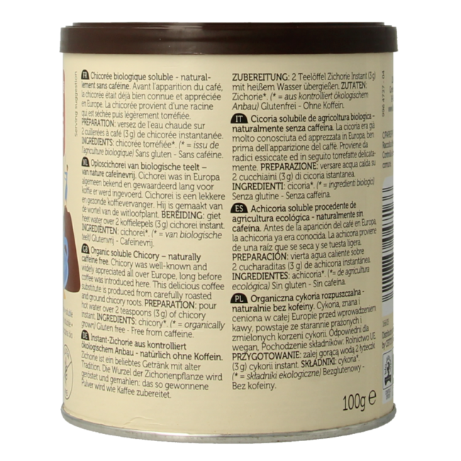 Cicoria istantanea originale bio Lima 100 Grammi