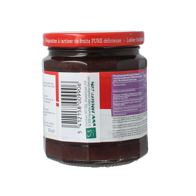 Damhert Pure fruit jam plums 315 Gram