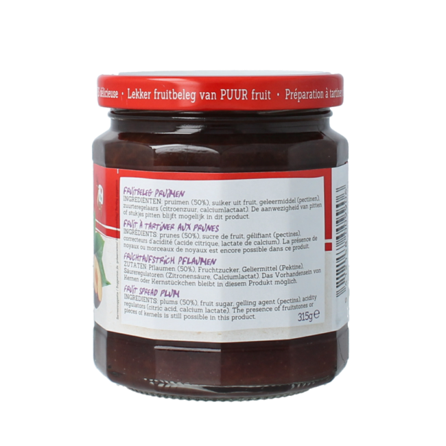 Damhert Pure fruit jam plums 315 Gram