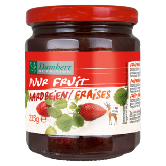 Damhert Damhert Puur fruit confituur aardbei 315 Gram