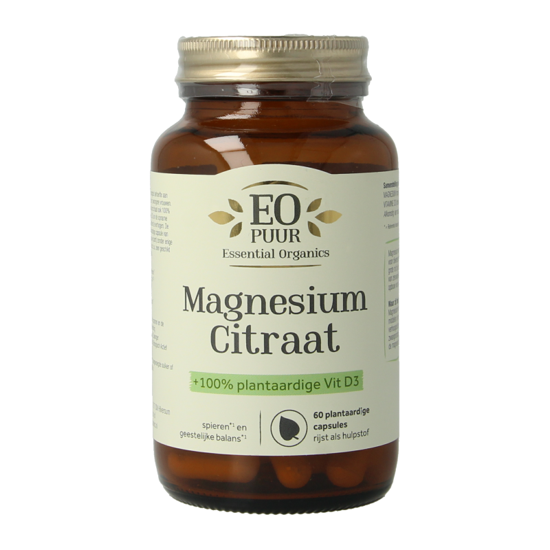 Essential Organics Magnesium citraat puur 60 Vegetarische capsules
