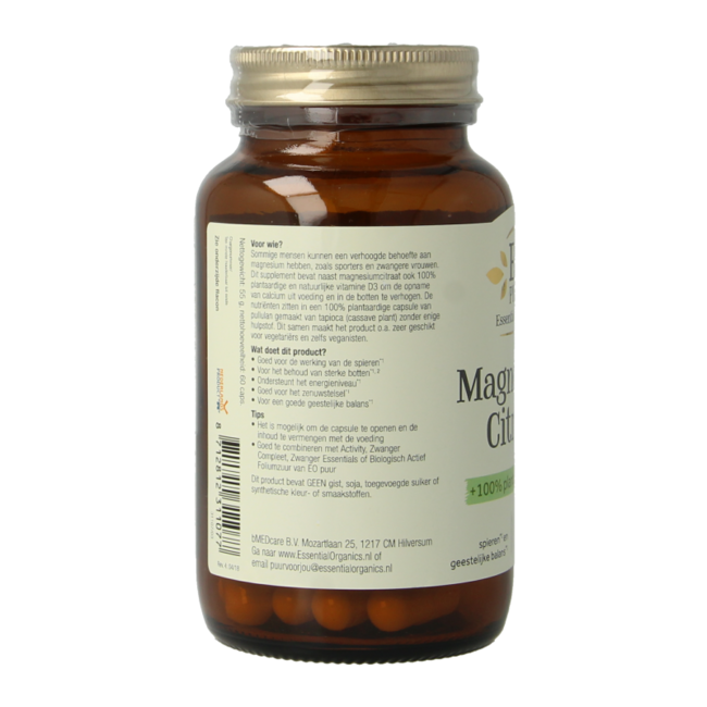 Citrato de magnesio puro 60 cápsulas vegetales