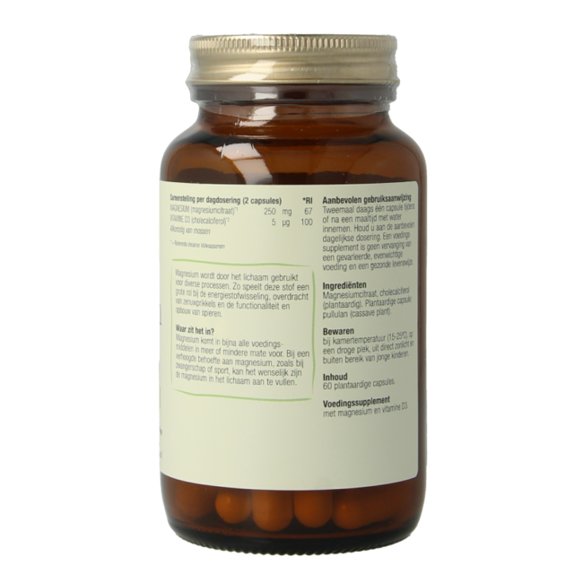 Pure Magnesium Citrate 60 Vegetarian Capsules