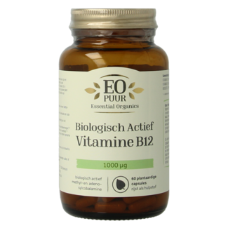 Essential Organ Witamina B12 biologicznie aktywna 1000 µg czysta 60 kapsułek wegetariańskich