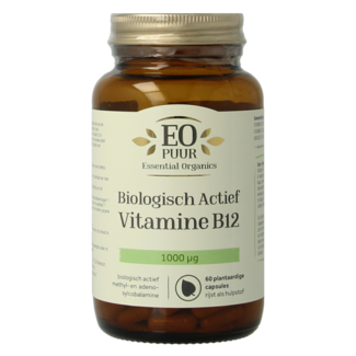 Essential Organics Witamina B12 biologicznie aktywna 1000 µg czysta 60 kapsułek wegetariańskich