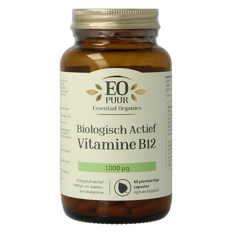 Essential Organics B12 biologisch actief 1000mcg puur 60 Vegetarische capsules