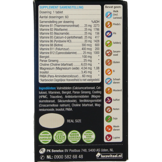 Lucovitaal Vitamine B complex forte 60 comprimidos