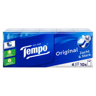 Tempo Chusteczki Tempo Regular 10 x 10 sztuk (100 sztuk)