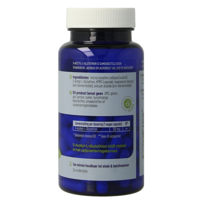 S-Acetil-L-Glutatión 100 mg 90 Cápsulas vegetarianas