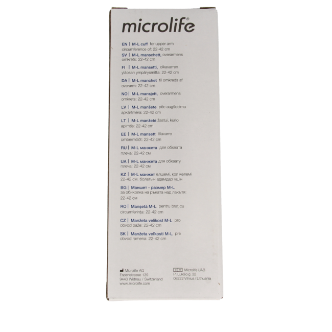 Microlife Upper Arm Cuff 22-42 M/L 1 Piece