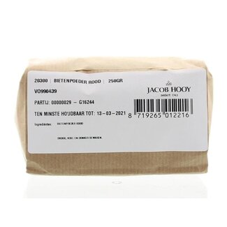Jacob Hooy Jacob Hooy Rote Bete Pulver rot 250 Gramm