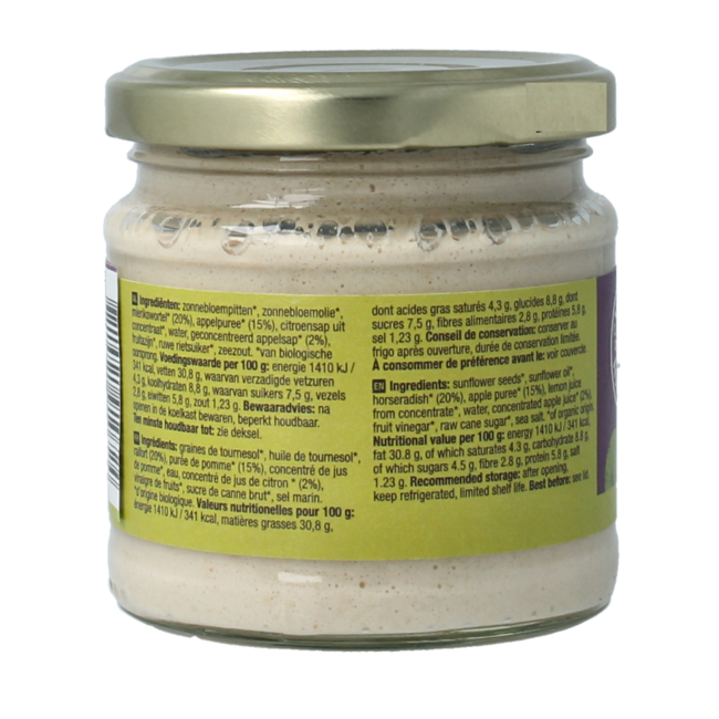 Spalmabile per Sandwich Mela e Rafano Bio 180 Grammi