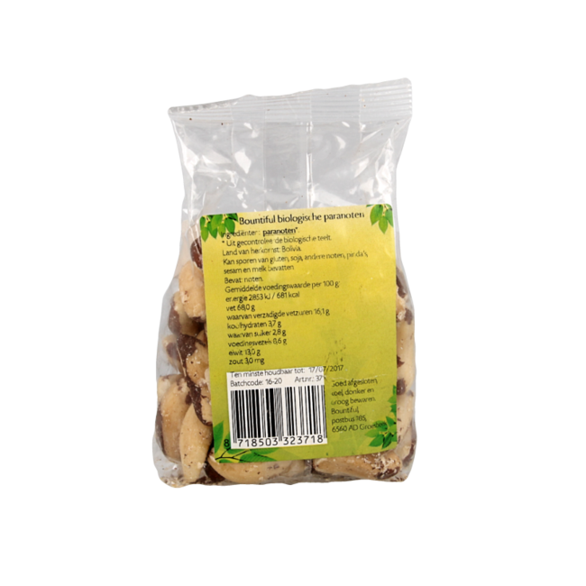 Bountiful Organic Brazil Nuts 200 Gram