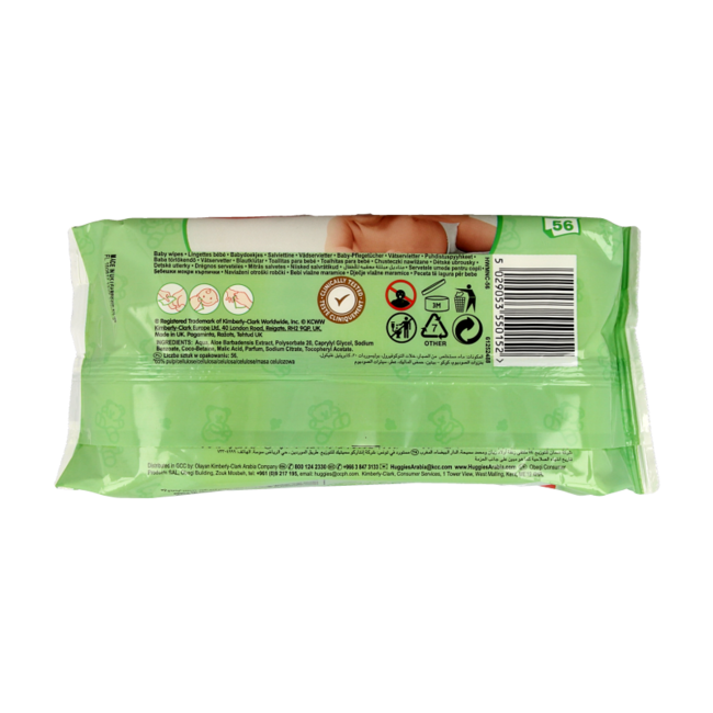 Lingettes naturalcare 56 pièces