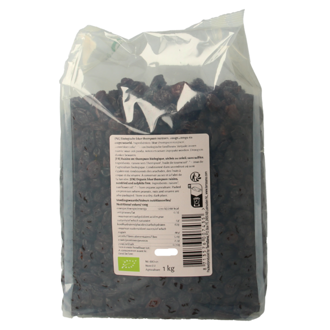 RAW Rosinen Blue Thompson Bio 1 Kilogramm