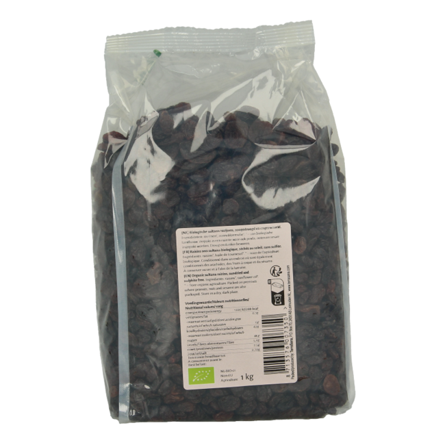 TerraSana pasas sultanas RAW bio 1 Kilogramo