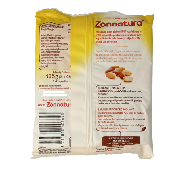 Peanut crunch 45 gram 3 Pieces