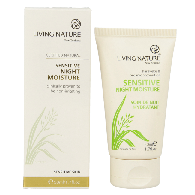 Living Nature Crema Notte per pelli sensibili 50 Millilitri