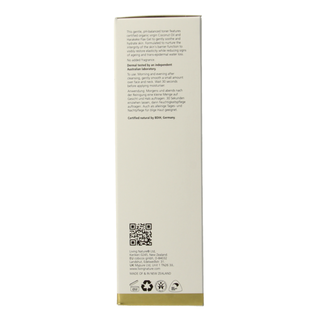 Living Nature Gel tónico hidratante piel sensible 100 mililitros