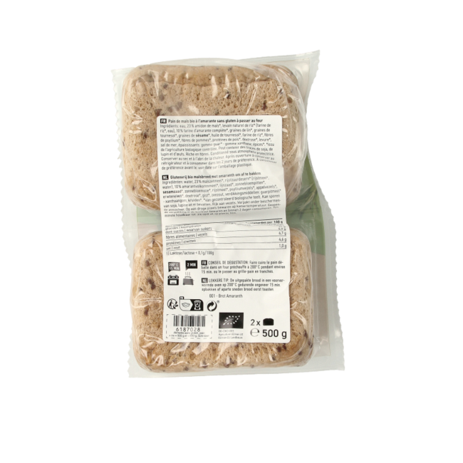 Rustico amaranto sin gluten bio 500 gramos