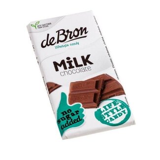 De Bron Tableta de chocolate con leche y stevia De Bron 85 g