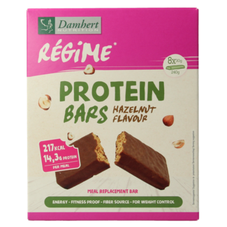 Damhert Damhert Schlankheits-Proteinriegel Schokolade Haselnuss 240 Gramm