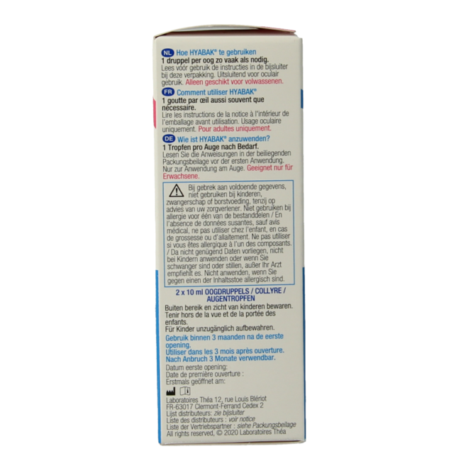 Hyabak Eye Drops twin pack 2 pieces