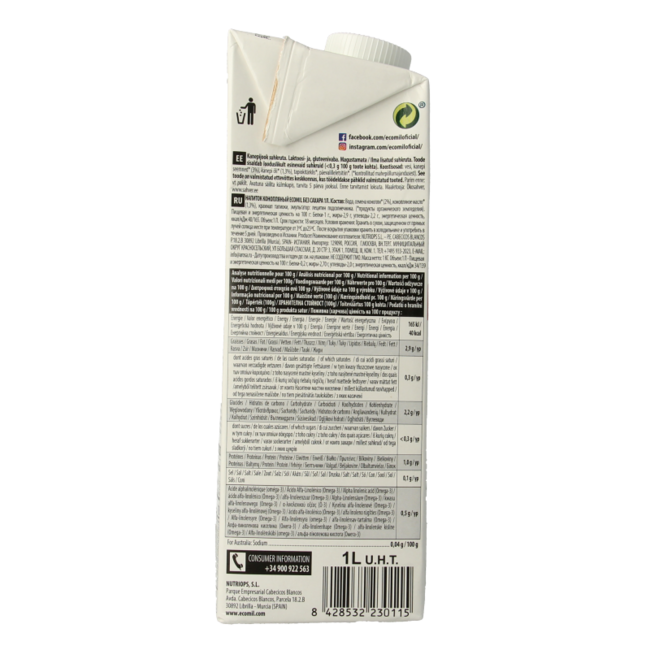 Bebida de cáñamo natural bio 1 Litro