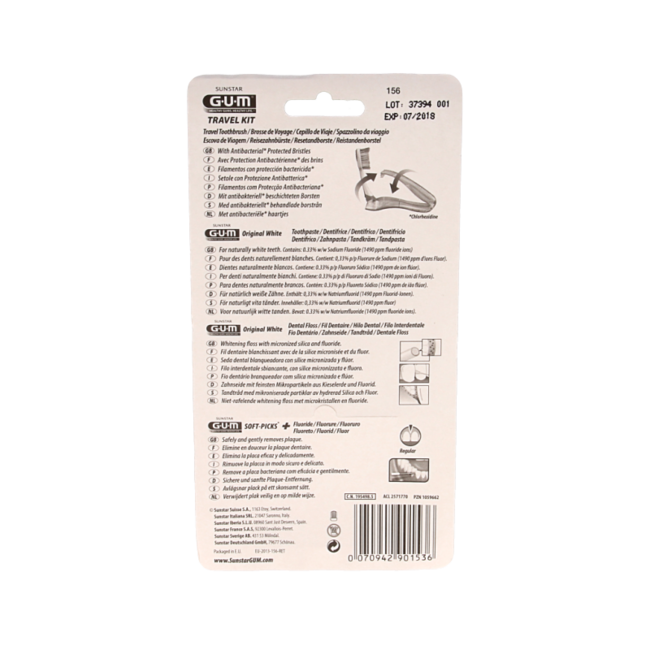 GUM Original White Travel Kit 1 Set