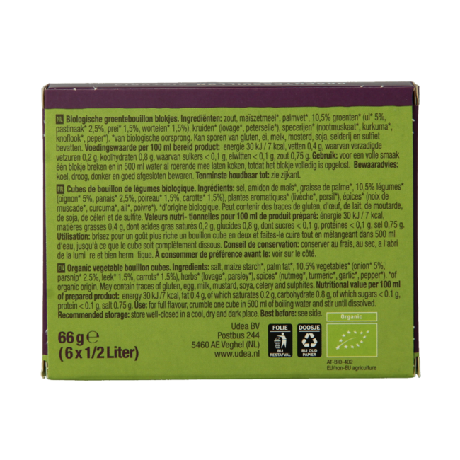 Your Organic Nature Bulion warzywny klarowny bio 6 kostek