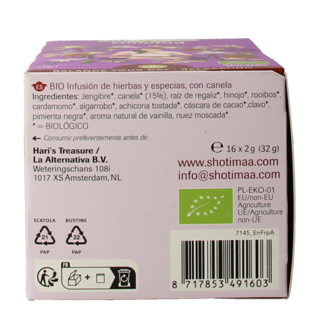 Shoti Maa Unwind Organic 16 Tea Bags