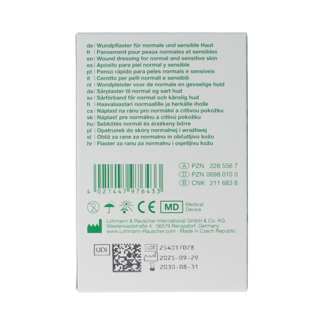 Curaplast Sensitive pansement 10 cm x 6 cm 10 pièces