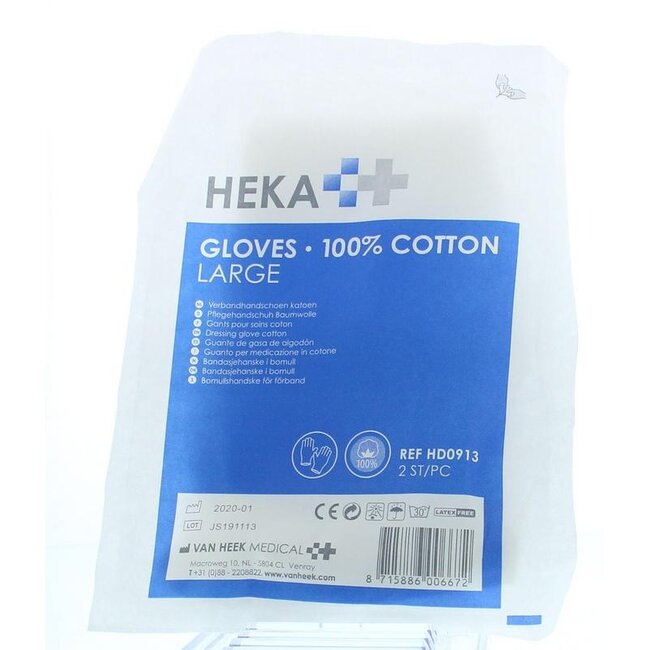 Heka Guanto per Medicazione Taglia L, 2 Pezzi