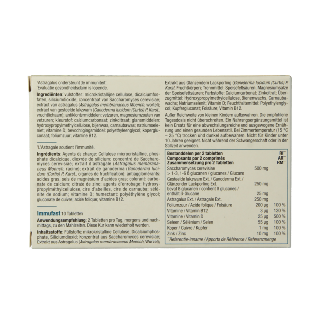 Immufast potenziatore immunitario 10 Compresse