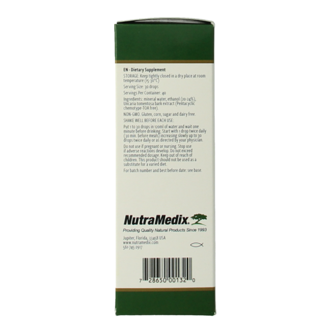 Nutramedix Samento cat's claw TOA vrij 60 Milliliter