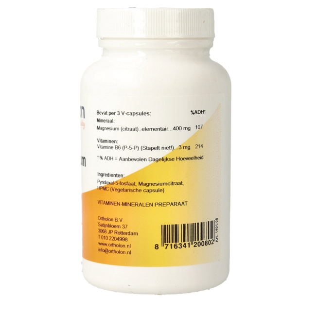 Ortholon Magnesium citraat 120 Vegetarische capsules