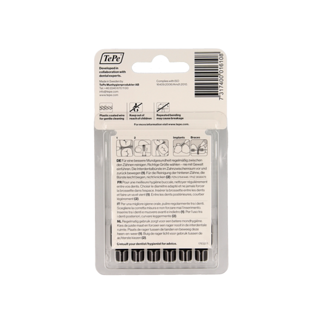Cepillo interdental TePe negro talla 8 6 unidades