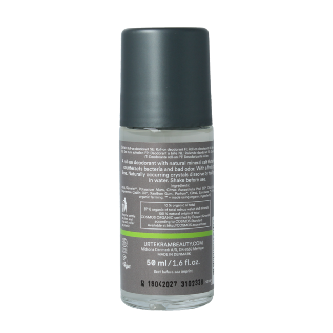 Urtekram Déodorant cristal roll-on citron vert 50 ml
