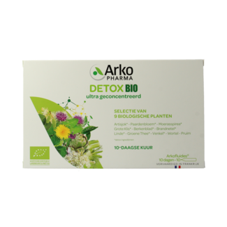 Arkofluids Ampoules détox à boire 15 ml bio 10 ampoules