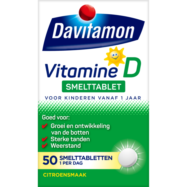 Davitamon Vitamin D Schmelztabletten für Kinder, 50 Tabletten