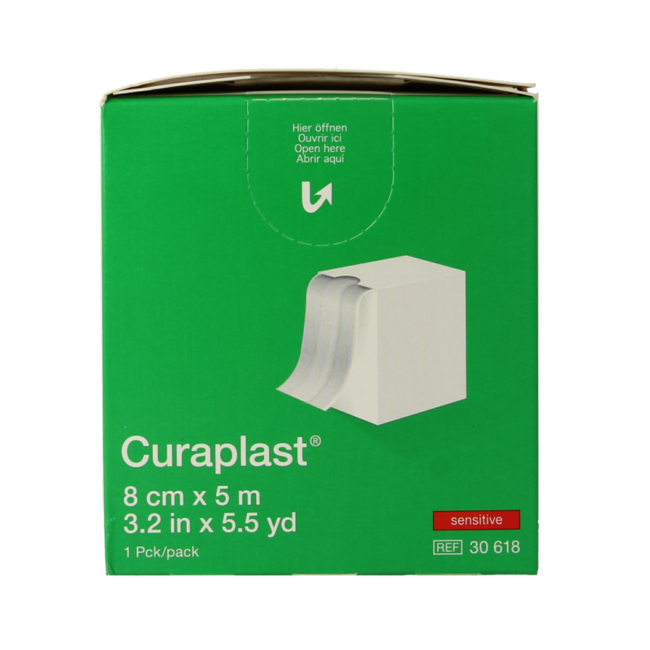 Curaplast Sensitive wondpleister 5m x 8cm 1 Rol