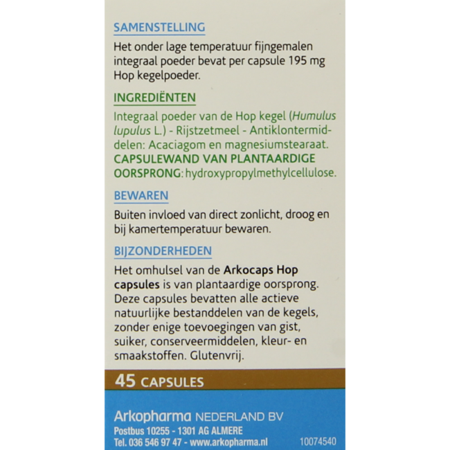 Arkogélules Houblon 45 Gélules