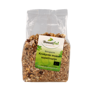 Bountiful Granola muesli bio de manzana y pasas 500 gramos