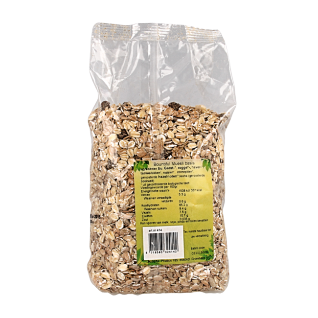 Bountiful Organic Basic Muesli 750 Gram