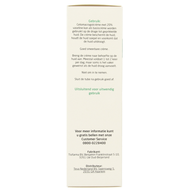 Crema al Cetomacrogol 20% Vaselina 100 Grammi