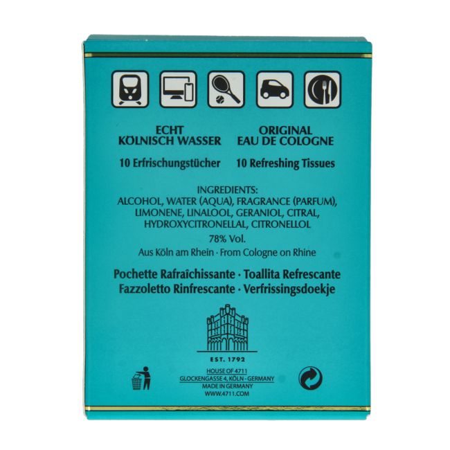 Salviette Rinfrescanti Colognettes 10 Pezzi