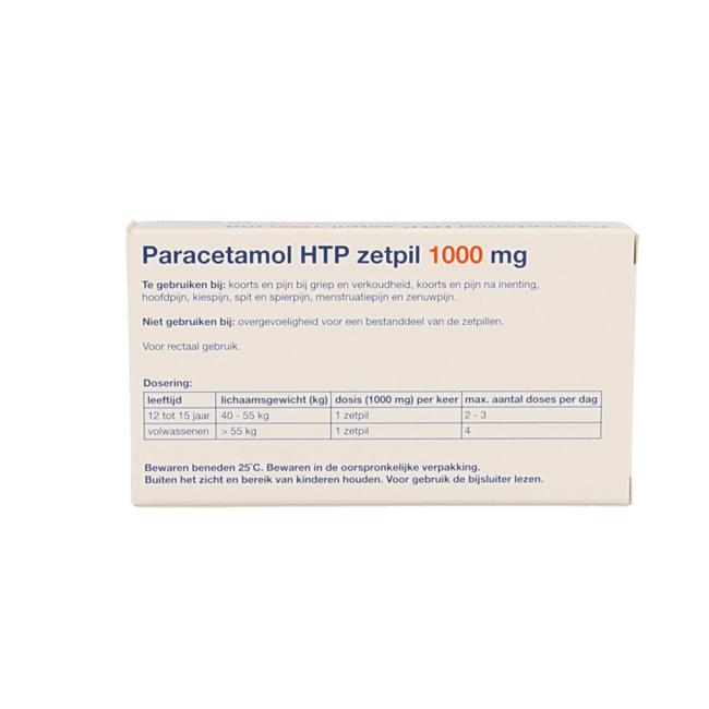 Paracetamol 1000mg 10 Suppositories