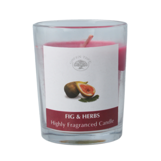 Green Tree Candela profumata fichi ed erbe votive 55 Grammi