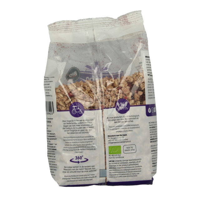 De Halm Oat crunchy fruit organic 450 Gram